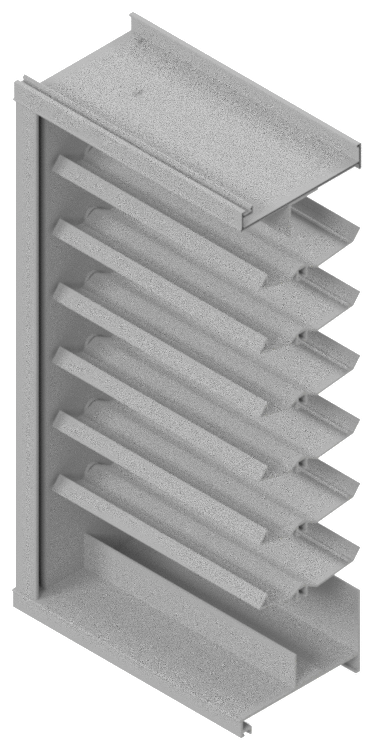 6" Deep, 90 Degree Adjustable Louver