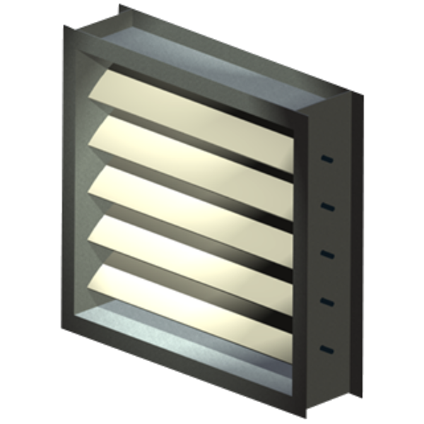 Heavy Duty, Flanged, Steel Frame, Aluminum Airfoil Blades, up to 13 w.g."