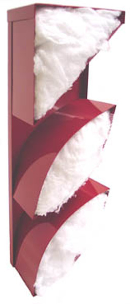 12" Deep Airfoil Blade Acoustical Louver