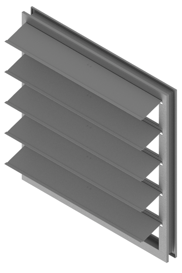 Backdraft/Barometric Extruded Aluminum Damper (up to 2800 fpm)