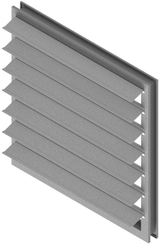 Backdraft/Barometric Extruded Aluminum Damper (up to 4000 fpm)
