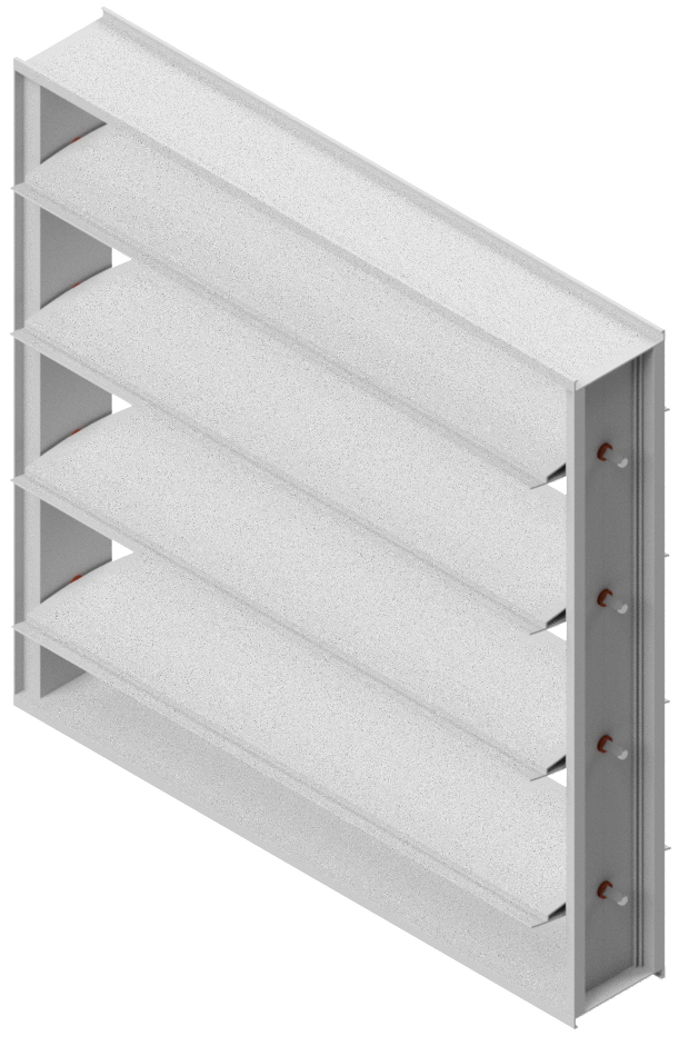 Airfoil Ultra Low Leakage, Aluminum Extruded, Control Damper