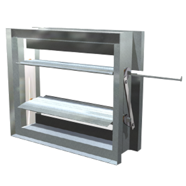 Class I Airfoil Blade, Galvanized Steel Control Damper