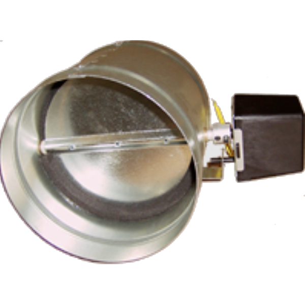 Small Round Dampers with (spring return) Actuator