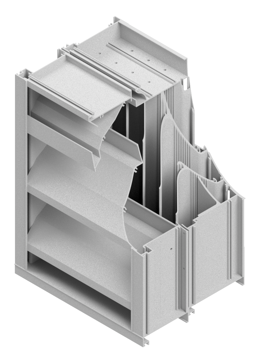 9" Deep Horizontal/Vertical Blade Hurricane Louver
