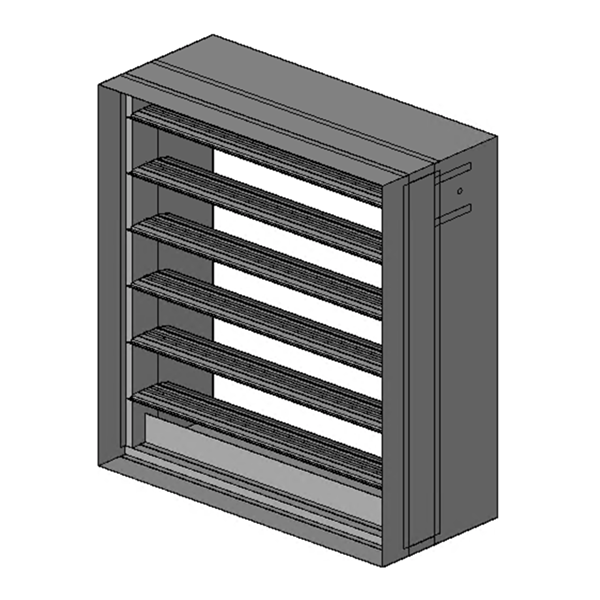 Multi-Blade Fire Damper - 1-1/2 & 3 Hour - Static - AIrfoil Blade - Optional Sleeve - Out of Wall or Round Option
