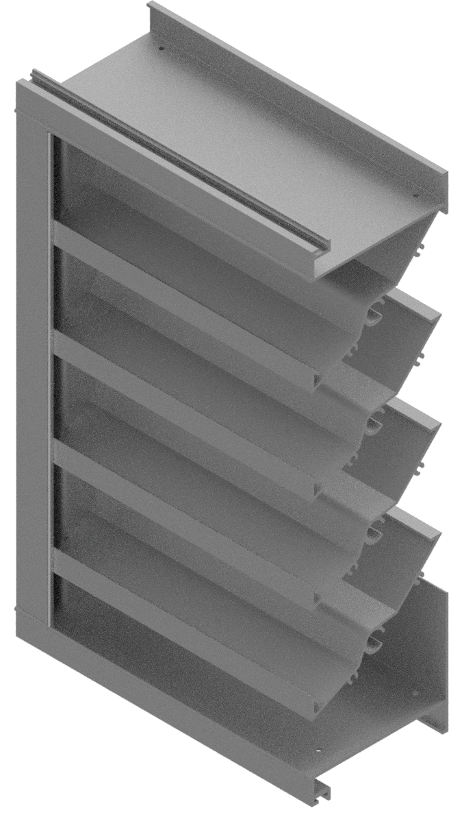 High Performance Fixed Louver 4" Deep