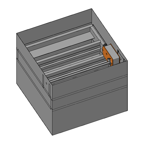 Combination fire/smoke damper, Corridor install, 3V blade, Class II