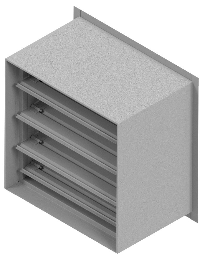 Combination fire/smoke damper, Corridor install, 3V blade, Class I
