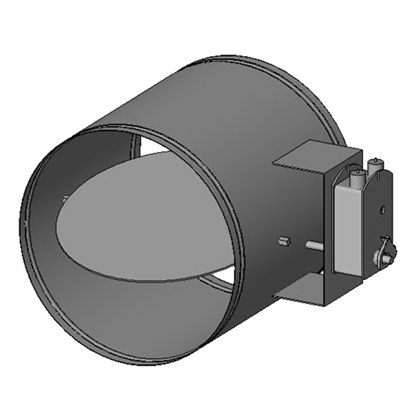 True round, combination fire/smoke damper, Class II