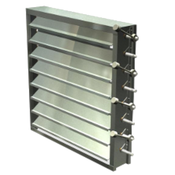 Heavy Duty Rectangular Damper Galvanized Steel up to 4000 fpm