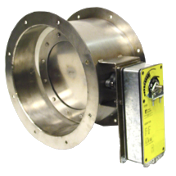 Level V Industrial Round Damper up to 10 w.g."