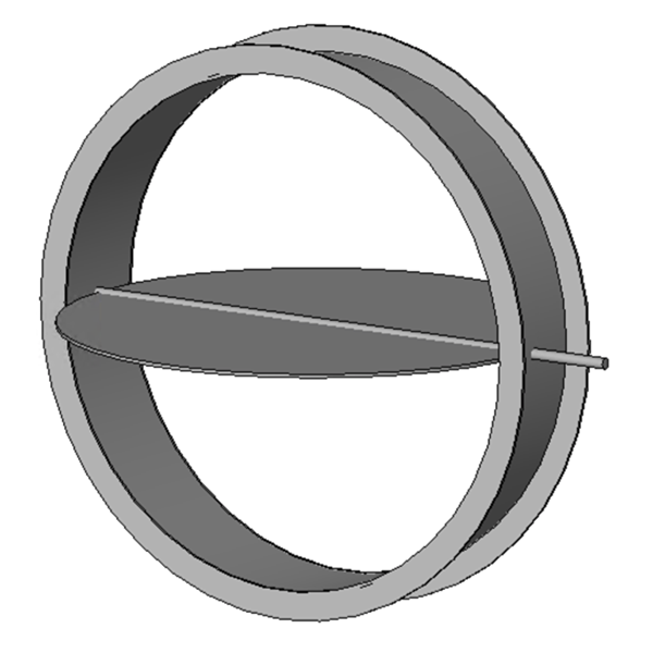 Level VI Industrial Round Damper up to 20 w.g."