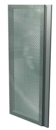 Vertical dual panel perforated screen