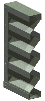Non-Drainable Steel Fixed Louver 2" Deep