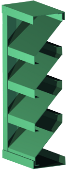 Non-Drainable Steel Fixed Louver 4" Deep