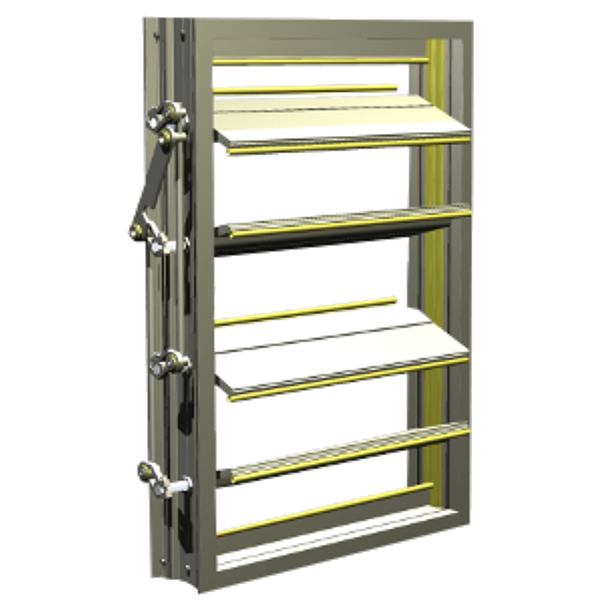 Alum. Rectangular, Thermally Efficient, Insulated Airfoil Blade Damper