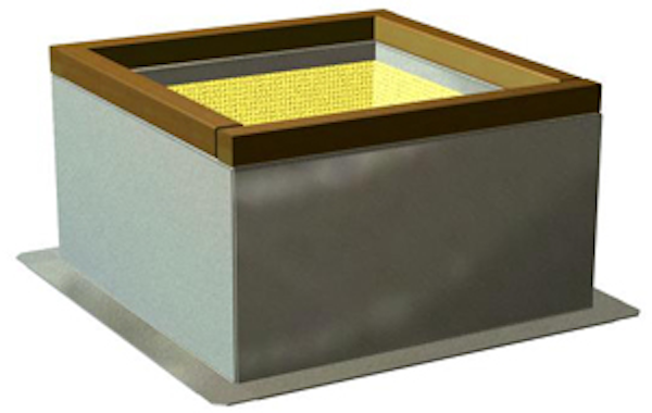 Self-Flashing, Insulated Curb for Single Ply EPDM Roof