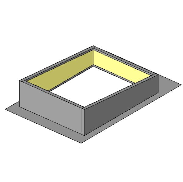 One Piece Curb with Loose Rib Closures - Use with R & SSR panels