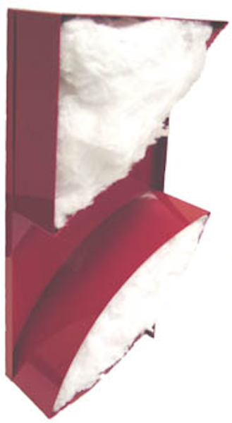 8" Deep Airfoil Blade Acoustical Louver